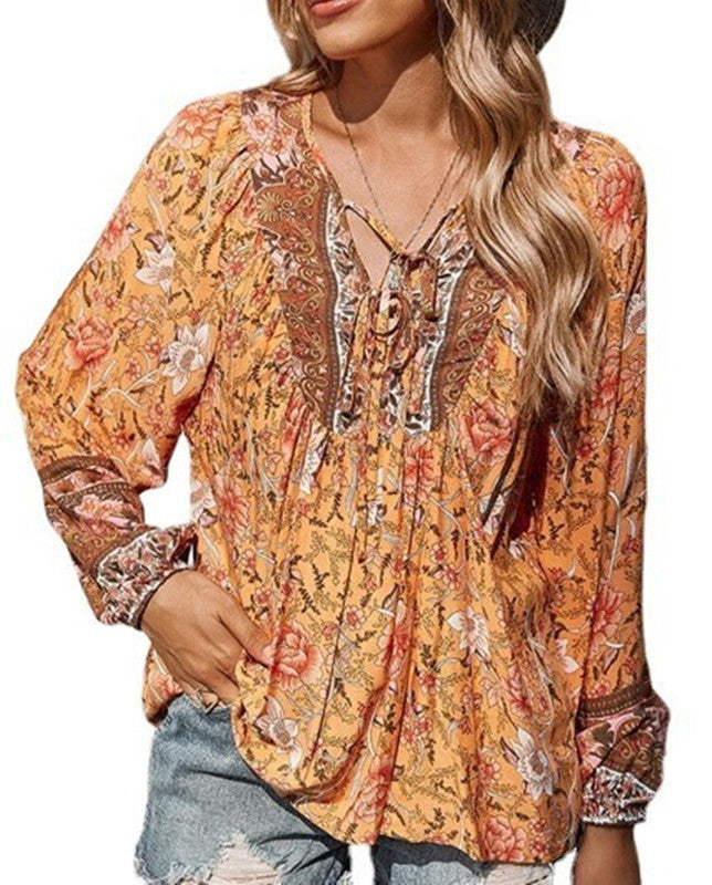Women's floral flowy blouse