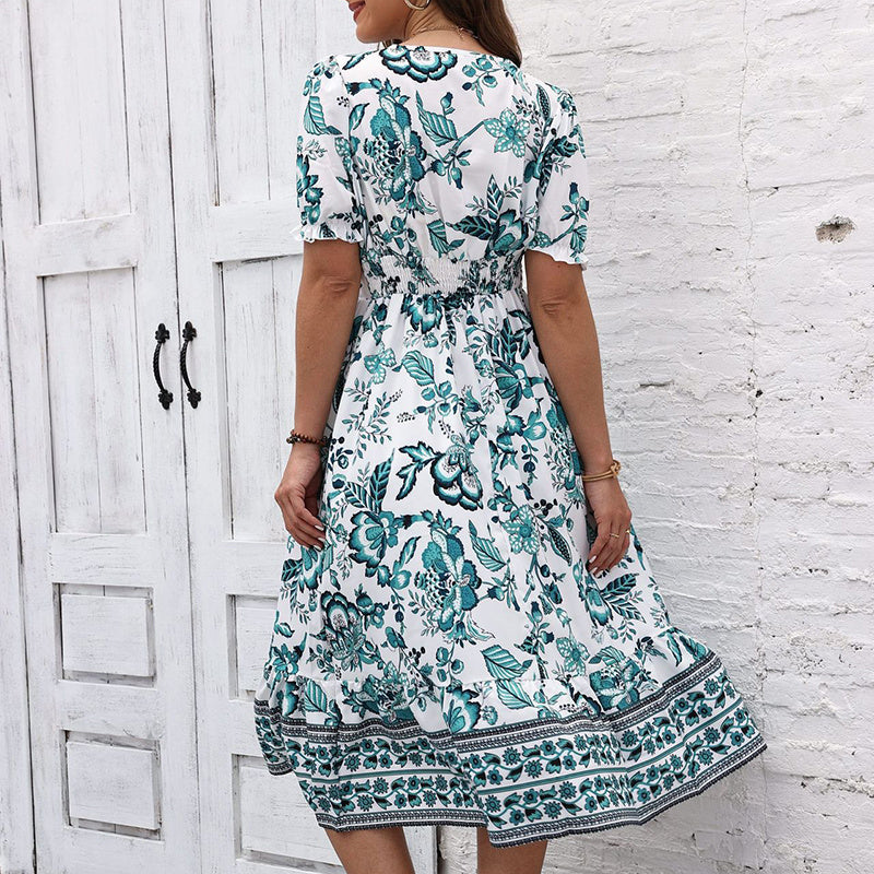 Floral short sleeve dress