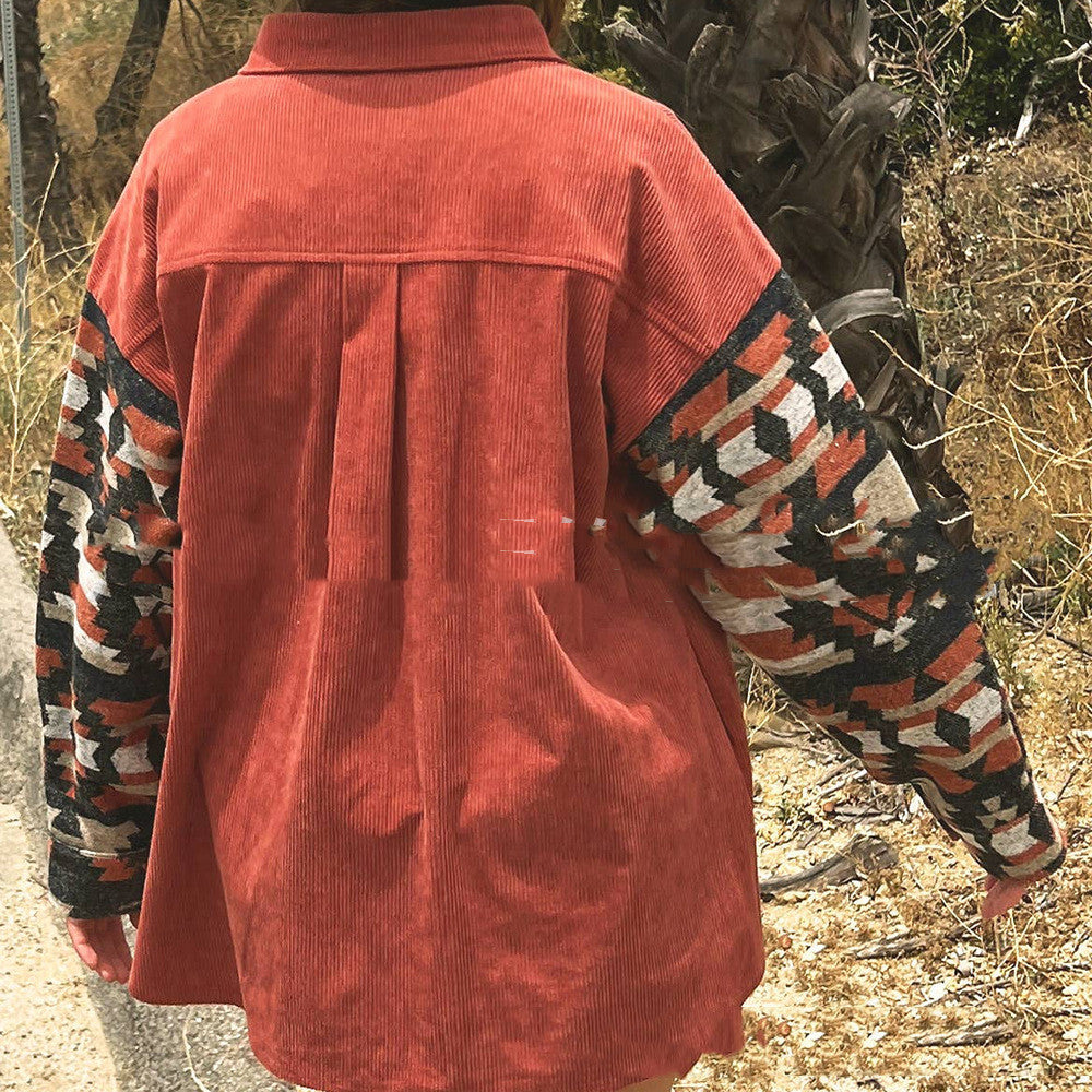 Corduroy Long-sleeved Shirt