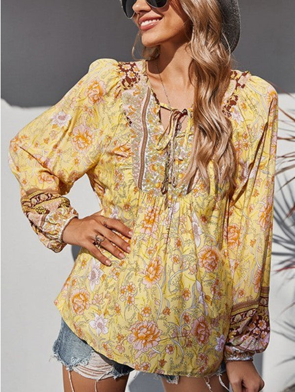 Women's floral flowy blouse