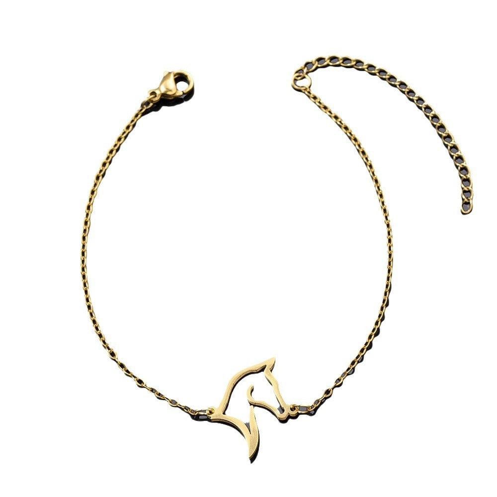 Stainless Steel Horse Head Bracelet