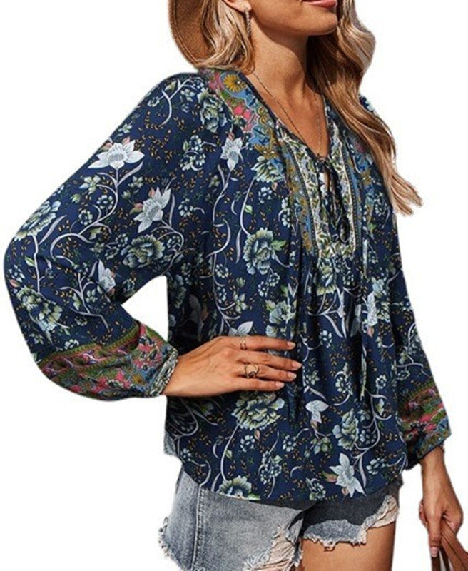 Women's floral flowy blouse