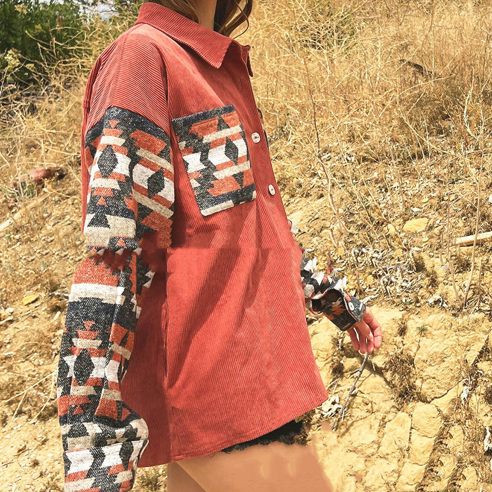 Corduroy Long-sleeved Shirt