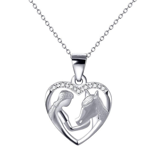 Girl And Horse Fashion Pendant