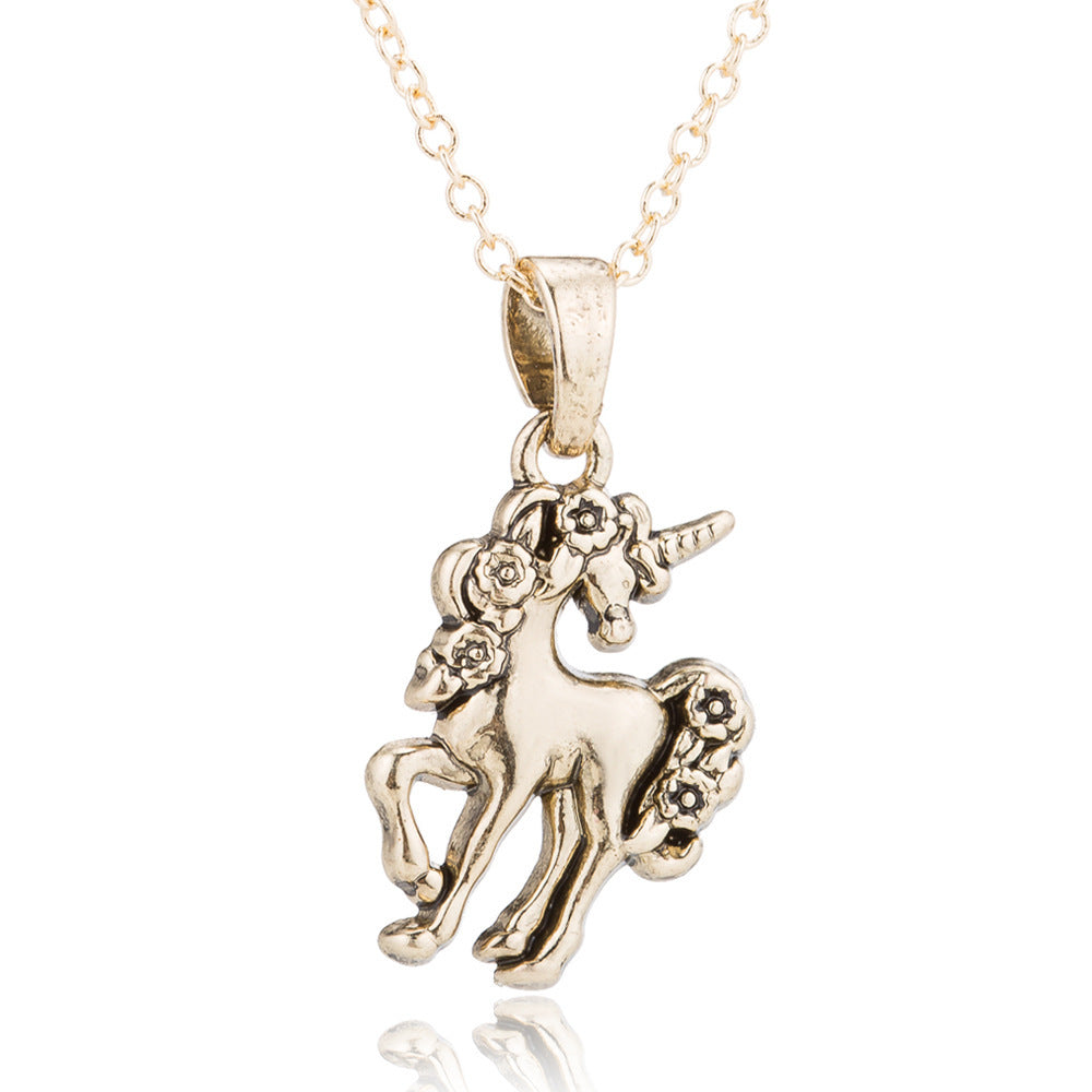 Running Horse Necklace Ladies Clavicle Chain