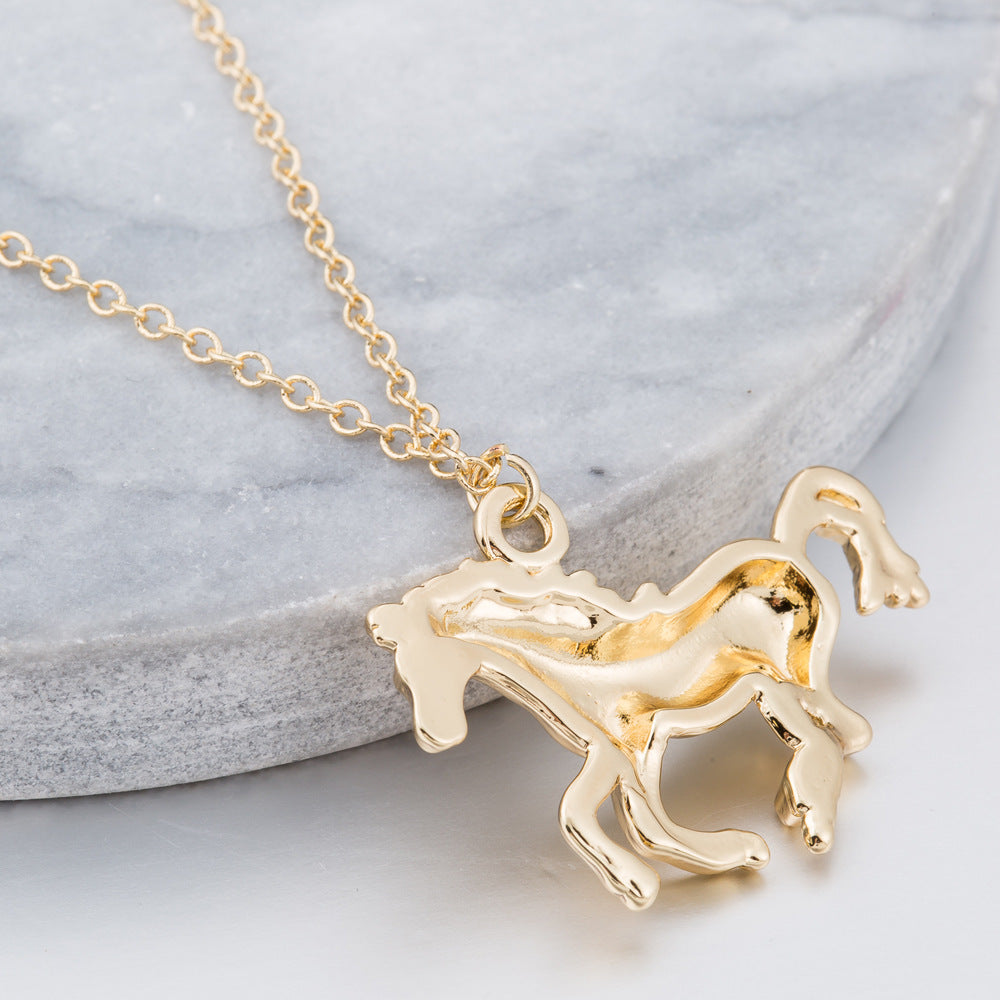Running Horse Necklace Ladies Clavicle Chain