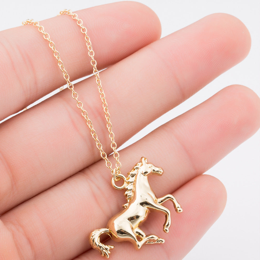 Running Horse Necklace Ladies Clavicle Chain