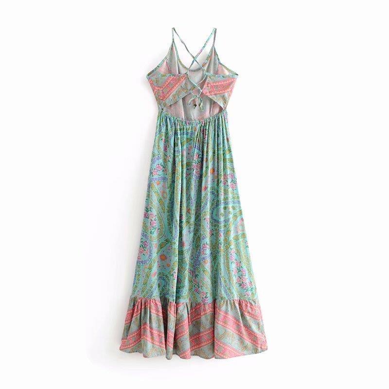 Ruffled halter dress