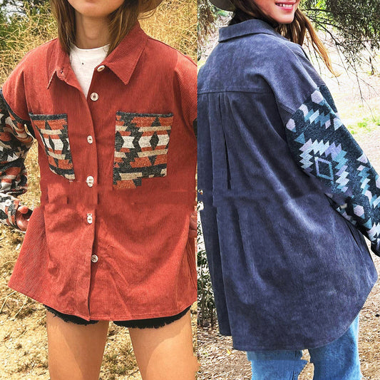 Corduroy Long-sleeved Shirt
