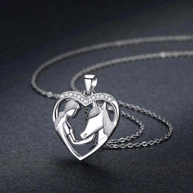 Girl And Horse Fashion Pendant