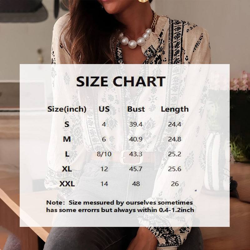 Long Sleeve print top