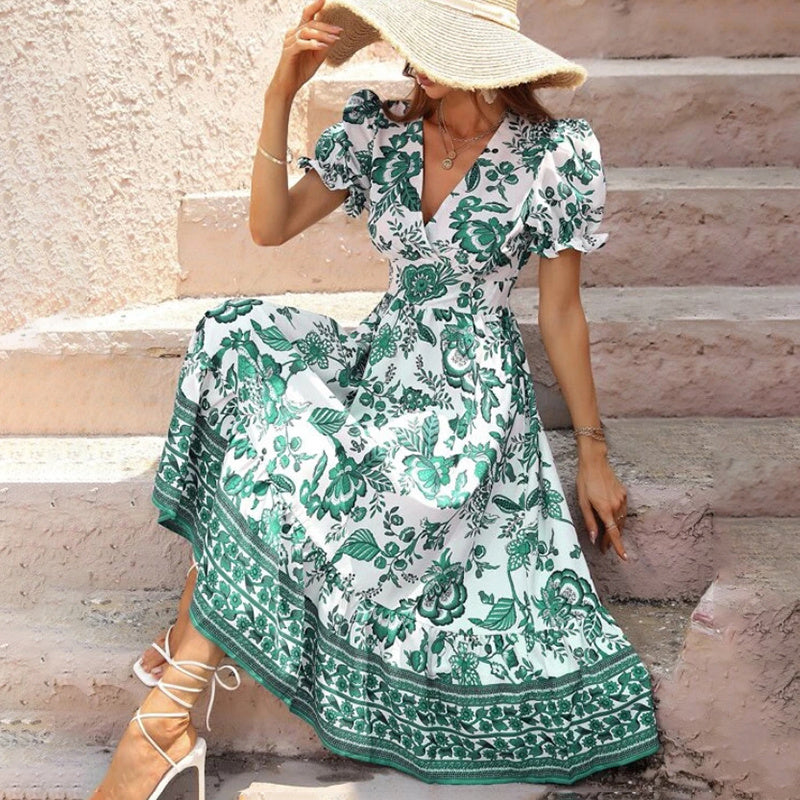 Floral short sleeve dress