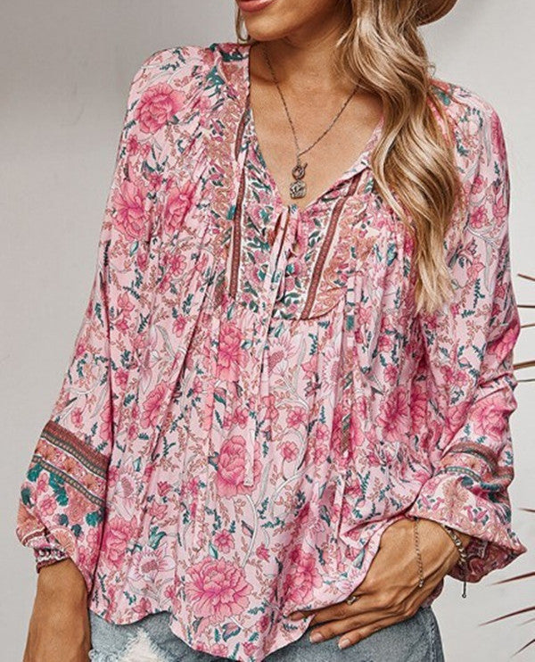 Women's floral flowy blouse
