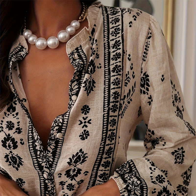 Long Sleeve print top