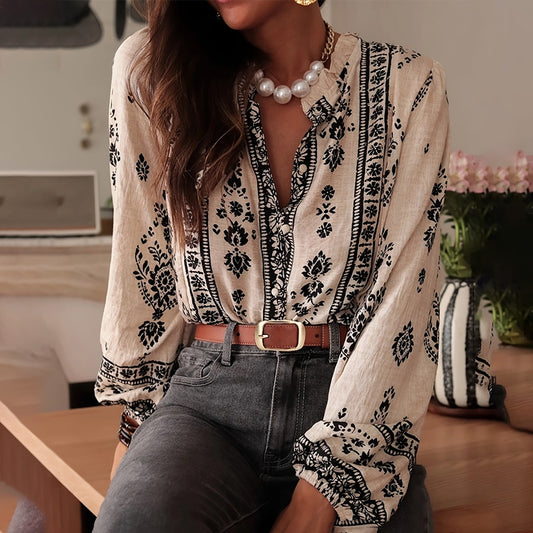 Long Sleeve print top