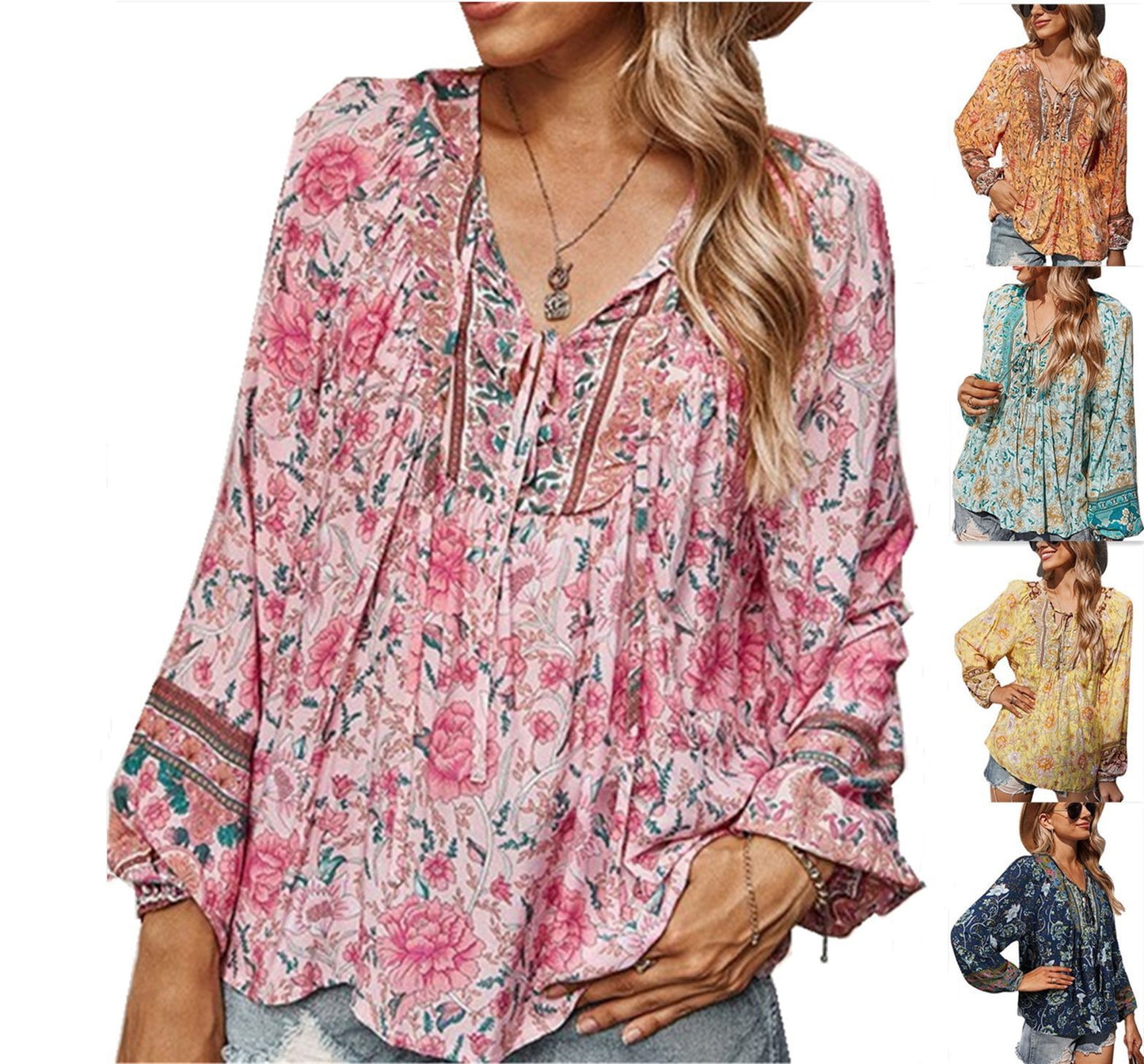 Women's floral flowy blouse