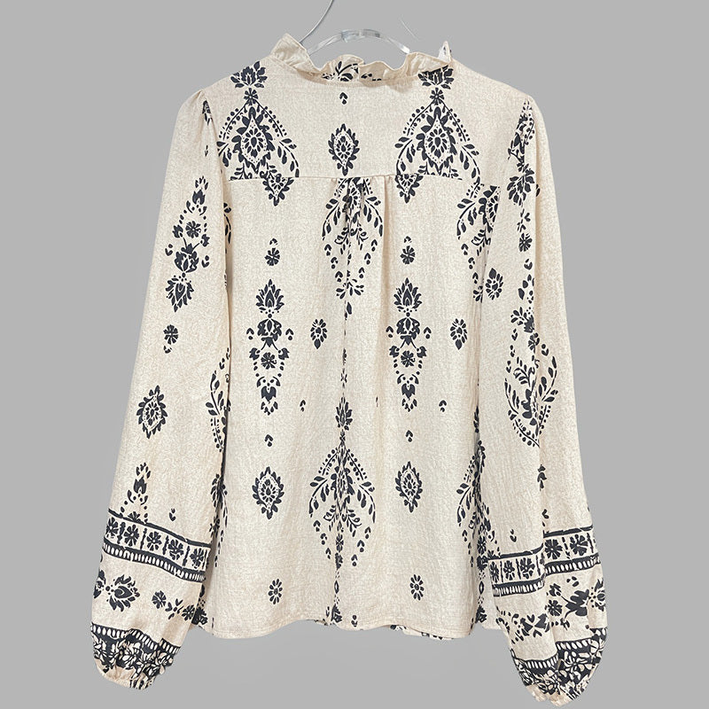 Long Sleeve print top