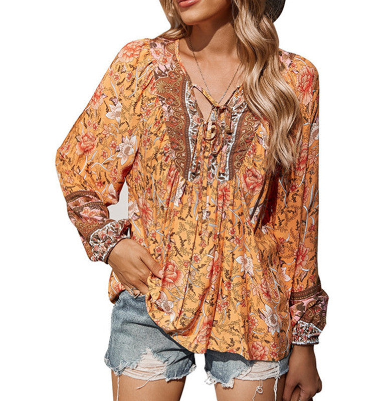 Women's floral flowy blouse