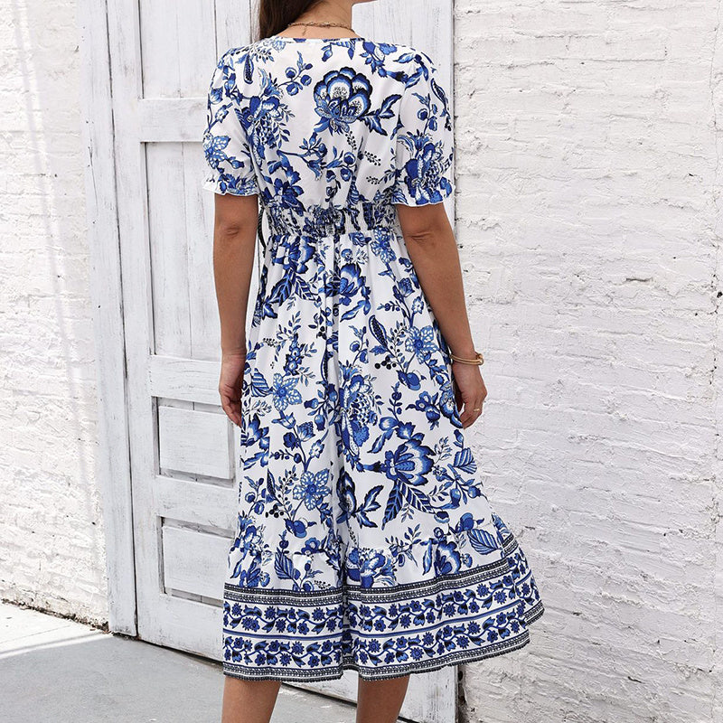 Floral short sleeve dress