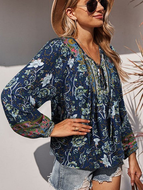 Women's floral flowy blouse