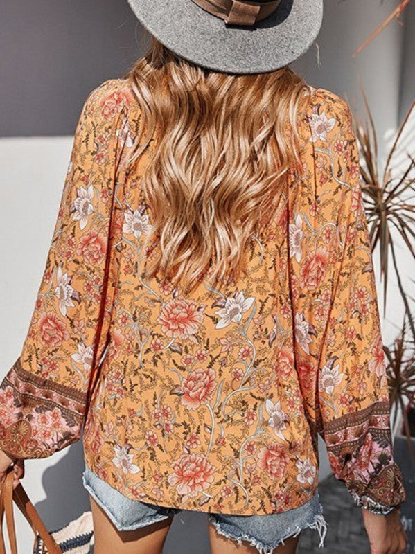 Women's floral flowy blouse