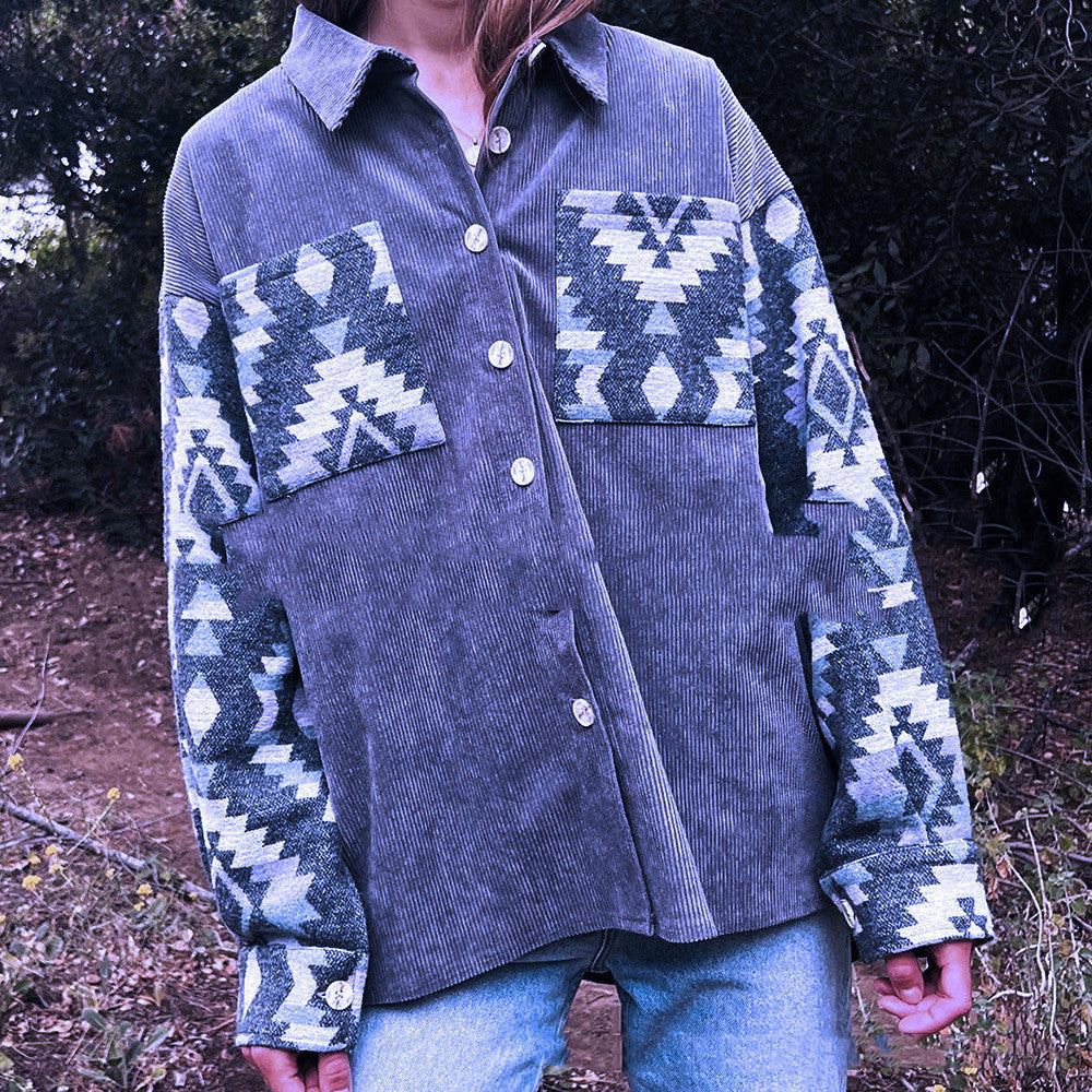 Corduroy Long-sleeved Shirt